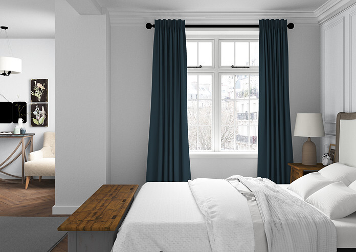 Faux Suede, Navy - Made to Measure Curtains - Image 5